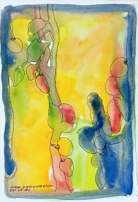 Tassaduq Sohail, 6 x 9 Inch, Watercolor on Paper, Abstract Painting, AC-TS-039